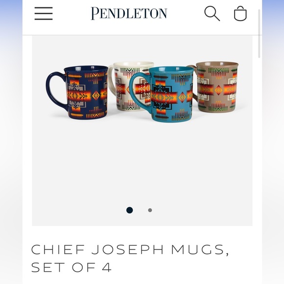 Pendleton Chief Joseph Mug Set of 4 - Picture 2 of 4